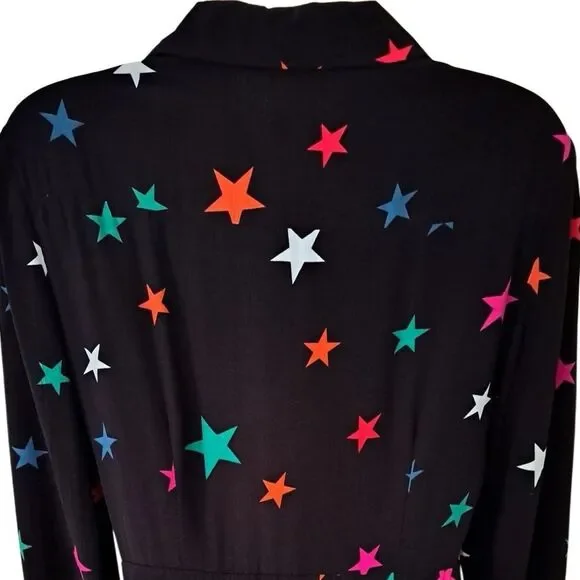 Nobody's Child Star Multi Color Cut out Mini Skater Dress Black Size 6 - Picture 12 of 16